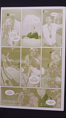 The Recount #1 - Comics On Coffee Variant - Page 12 - Yellow - Comic Printer Plate - PRESSWORKS