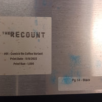 The Recount #1 - Comics On Coffee Variant - Page 14 - Black - Comic Printer Plate - PRESSWORKS