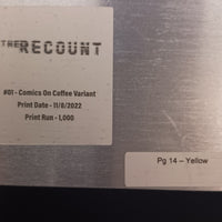 The Recount #1 - Comics On Coffee Variant - Page 14 - PRESSWORKS - Comic Art - Printer Plate - Yellow
