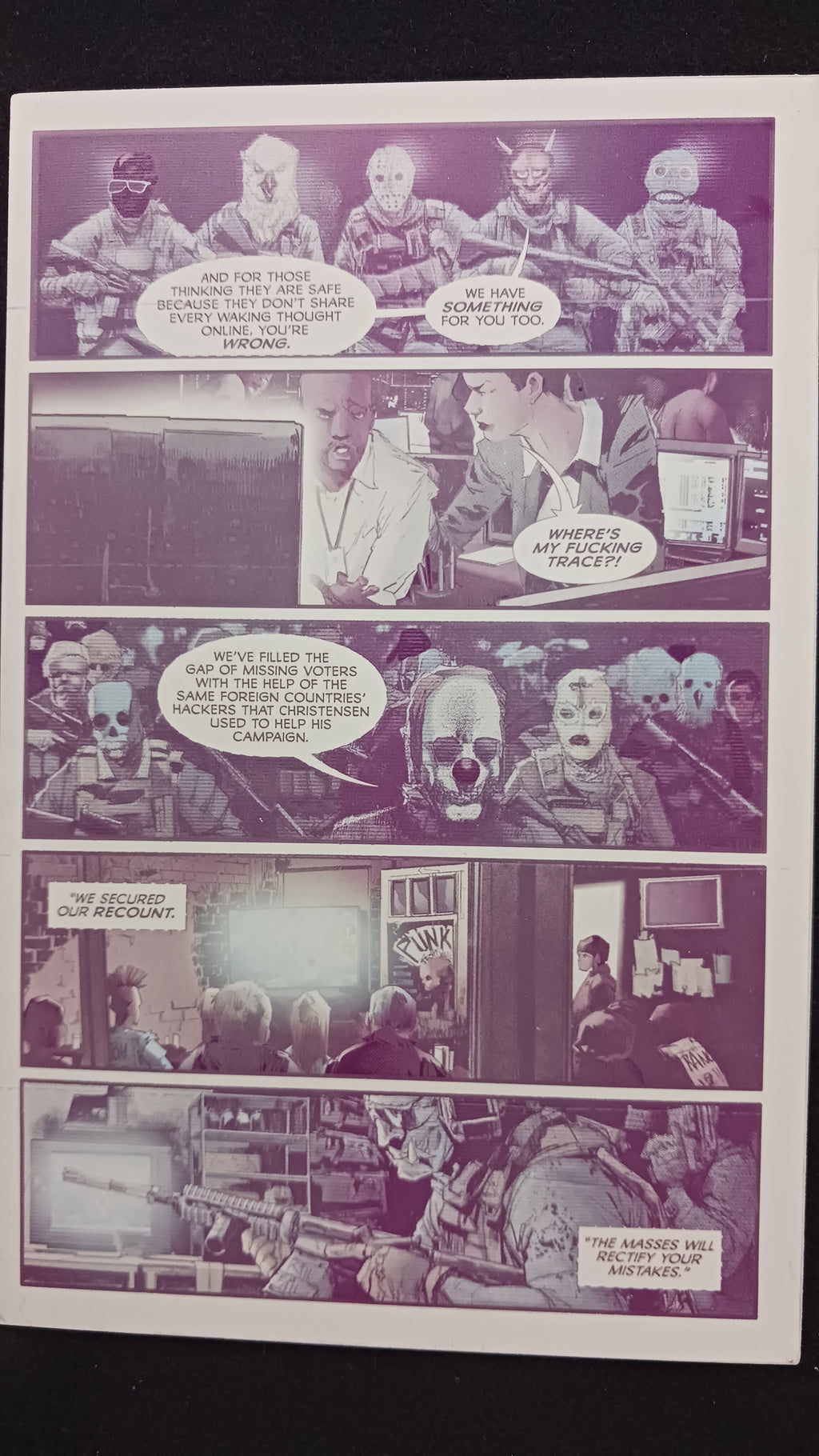 The Recount #1 - Comics On Coffee Variant - Page 20 - Magenta - Comic Printer Plate - PRESSWORKS