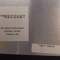 The Recount #1 - Comics On Coffee Variant - Page 8 - Magenta - Comic Printer Plate - PRESSWORKS