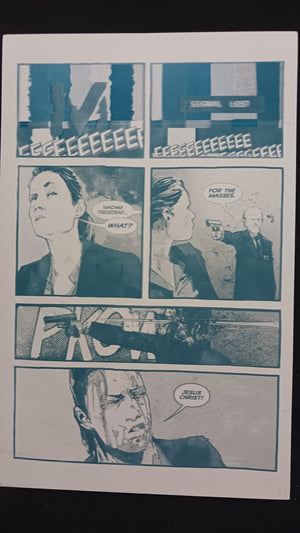 The Recount #1 - Comics On Coffee Variant - Page 21 - Cyan - Comic Printer Plate - PRESSWORKS
