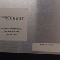 The Recount #1 - Comics On Coffee Variant - Page 21 - PRESSWORKS - Comic Art - Printer Plate - Cyan