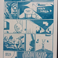 Mr. Easta #1 - 2nd Print - Page 16  - Cyan - Comic Printer Plate - PRESSWORKS