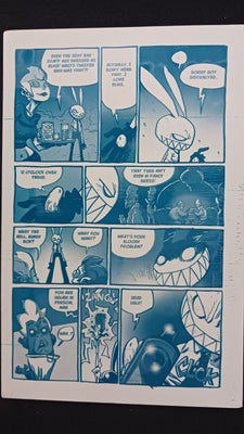 Mr. Easta #1 - 2nd Print - Page 13  - Cyan - Comic Printer Plate - PRESSWORKS