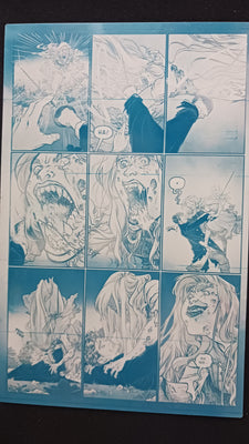 Snow White Zombie Apocalypse #1 - Page 16 - Cyan - Comic Printer Plate - PRESSWORKS