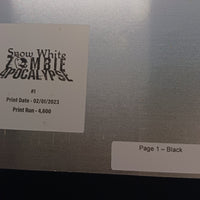 Snow White Zombie Apocalypse #1 - Page 1 - PRESSWORKS - Comic Art -  Printer Plate - Black