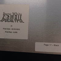 Snow White Zombie Apocalypse #1 - Page 17 - PRESSWORKS - Comic Art -  Printer Plate - Black