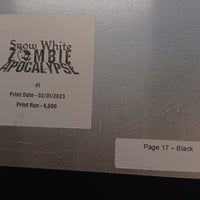 Snow White Zombie Apocalypse #1 - Page 17 - Black - Comic Printer Plate - PRESSWORKS