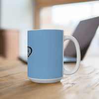 Distorted (Logo Design) - Light Blue Coffee Mug 15oz