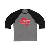 Long Live Pro Wrestling -  Logo Design - Unisex 3\4 Sleeve Baseball Tee