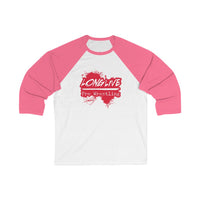 Long Live Pro Wrestling -  Logo Design - Unisex 3\4 Sleeve Baseball Tee