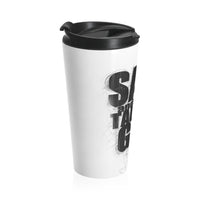 Sam And His Talking Gun (Logo Design) - Stainless Steel Travel Mug