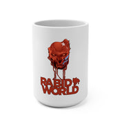 Rabid World (Head Design) - White Coffee Mug 15oz