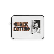 Black Cotton (Logo Art Design) - White Laptop Sleeve