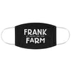 Frank At Home On The Farm (Logo Design) - Black Fabric Face Mask