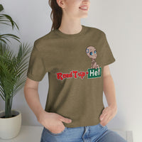 Road Trip To Hell - Angel Logo Design - Unisex Jersey Short Sleeve Tee