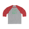 It Eats What Feeds It - Green Logo Design - Unisex 3\4 Sleeve Baseball Tee