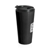 Code 45 (White Logo Design) - Black Stainless Steel Travel Mug