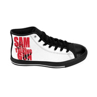 Sam and His talking Gun - White Logo Design - Men's High-top Sneakers