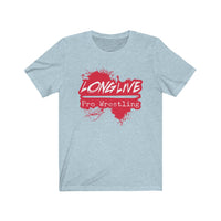Long Live Pro Wrestling (Red Logo Design)  - Unisex Jersey T-Shirt