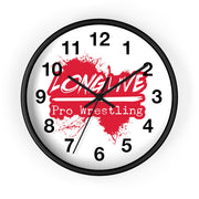 Long Live Pro Wrestling (Red Logo Design) - Wall Clock