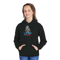 The Space Cadet - Neil and Logo Design - Youth Fleece Hoodie