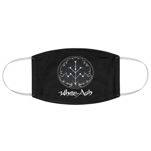 White Ash (Logo Design) - Black Fabric Face Mask