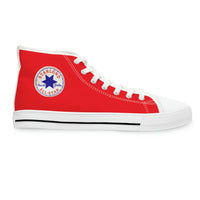 Oswald and the Star-Chaser - Red Starlond Design - Women's High Top Sneakers