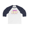 Mullet Cop - Logo  - Unisex 3\4 Sleeve Baseball Tee