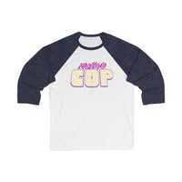 Mullet Cop - Logo  - Unisex 3\4 Sleeve Baseball Tee