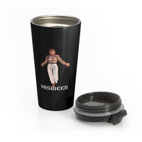 Yasmeen (Open Arms Design) - Black Stainless Steel Travel Mug