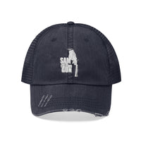 Sam And His Talking Gun (Logo Design) - Unisex Trucker Hat