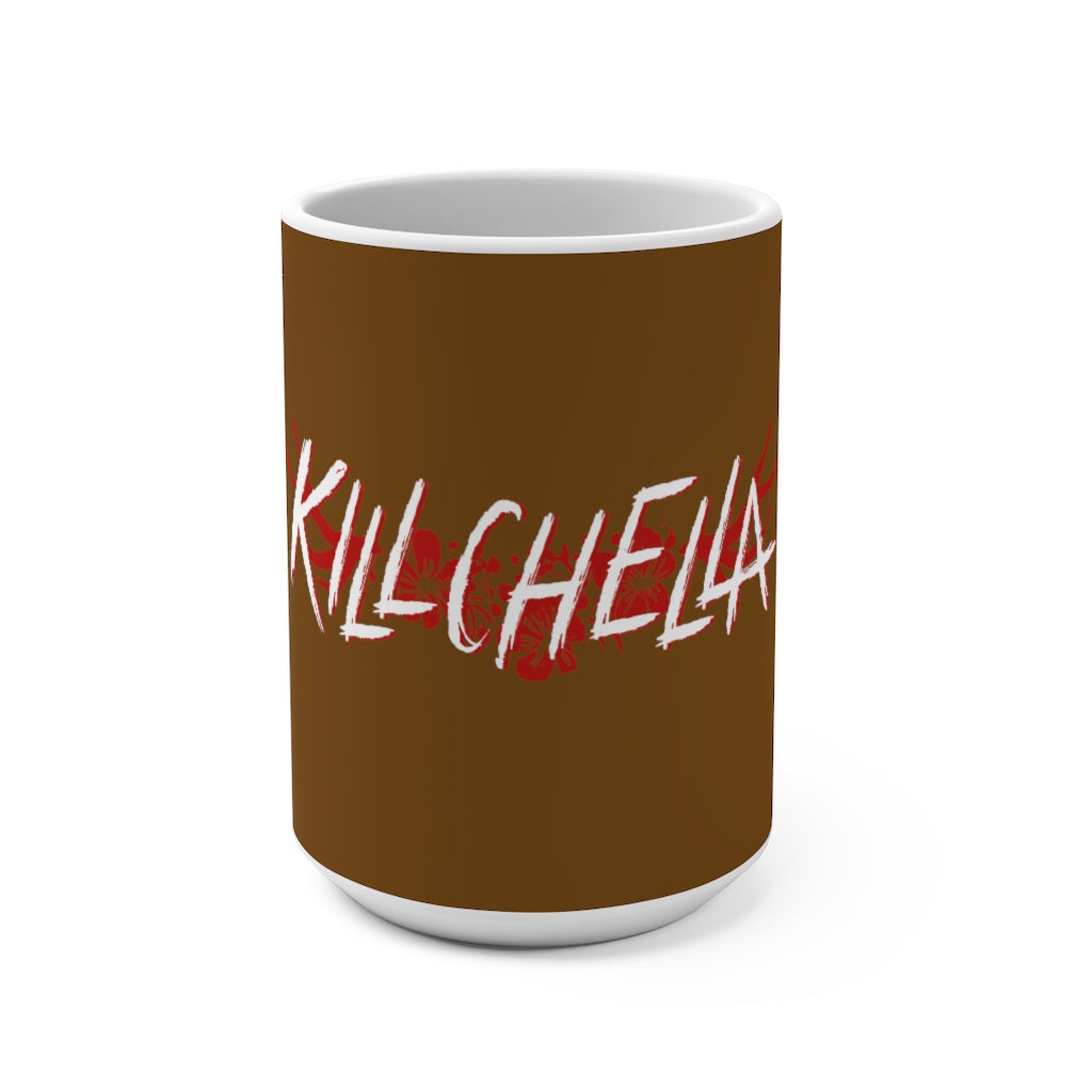 Killchella (White Logo Design) - Brown Coffee Mug 15oz