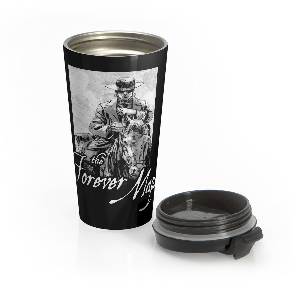 Forever Maps (Horseback Design) - Black Stainless Steel Travel Mug