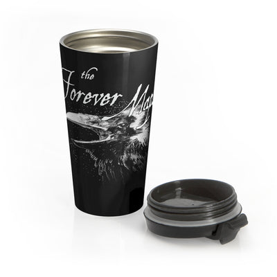 Forever Maps (Crow Design) - Black Stainless Steel Travel Mug