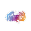 By The Horns (Logo Design) - Kiss-Cut Stickers