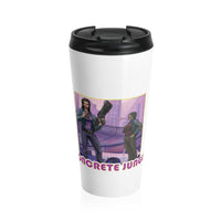 Concrete Jungle (Issue One Design) - White Stainless Steel Travel Mug