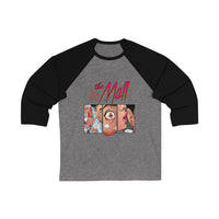 The Mall - Logo Design - Unisex 3\4 Sleeve Baseball Tee