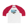 Action Tank - Action Tank Blue Design - Unisex 3\4 Sleeve Baseball Tee