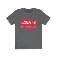 Long Live Pro Wrestling (Red Logo Design)  - Unisex Jersey T-Shirt