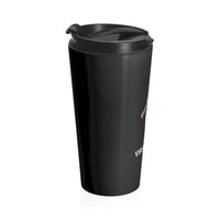 Yasmeen (Open Arms Design) - Black Stainless Steel Travel Mug