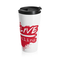 Long Live Pro Wrestling (Red Logo Design) - Stainless Steel Travel Mug