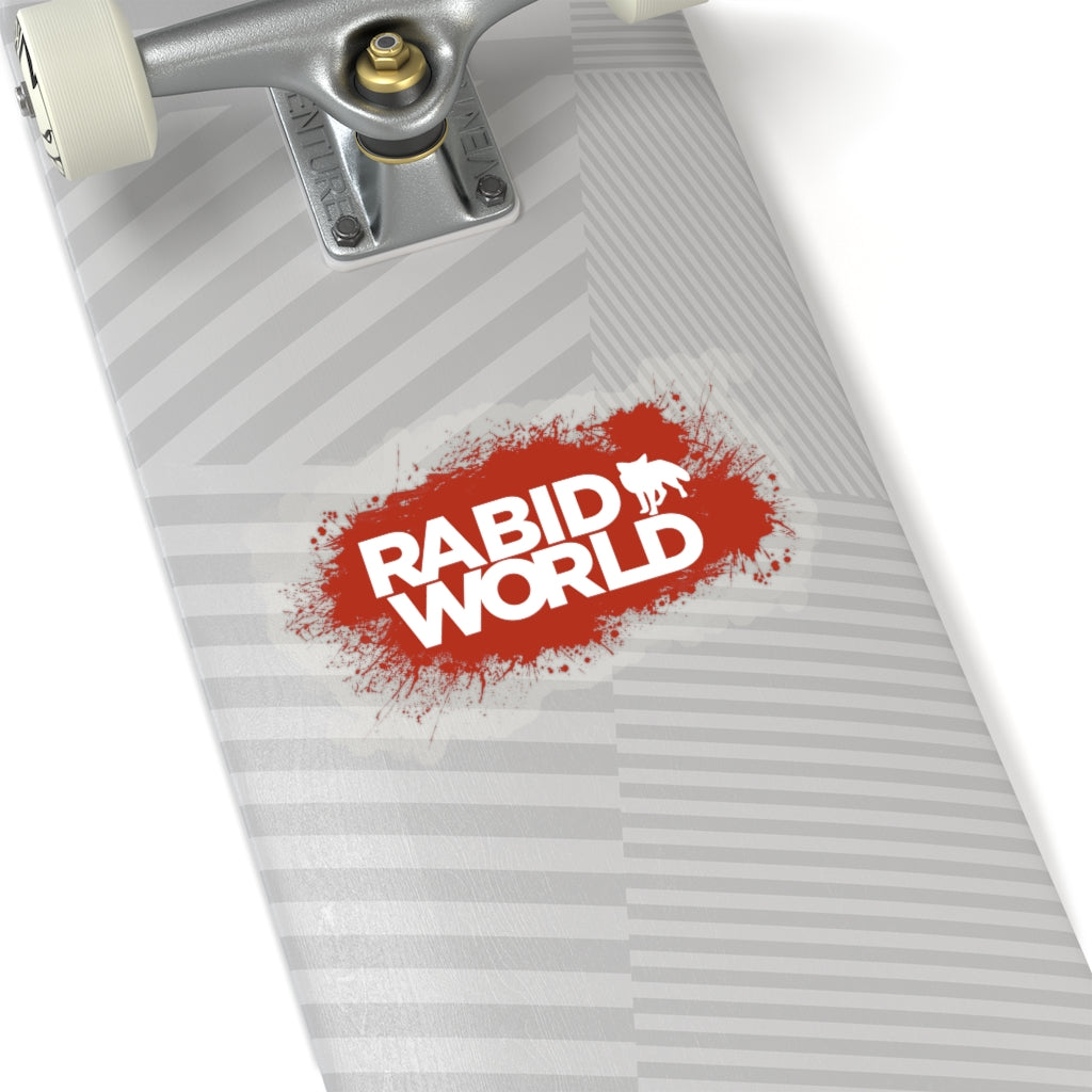 Rabid World (Red Splatter Logo Design) - Kiss-Cut Stickers