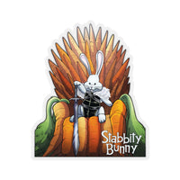 Stabbity Bunny (Carrot Throne Design) - Kiss-Cut Stickers