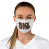 Black Cotton (Logo Design) - White Fabric Face Mask