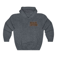 Black Cotton (Logo Design) - Heavy Blend™ Hooded Sweatshirt