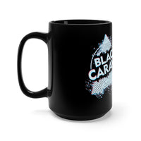 Black Caravan - White Logo - Black Mug 15oz