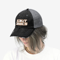 Scout Comics (White Logo Design) - Unisex Trucker Hat