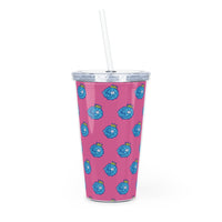 Kingjira - Pizza Monster - Plastic Tumbler with Straw